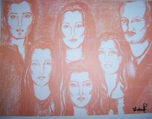 My family sketch by Stephany